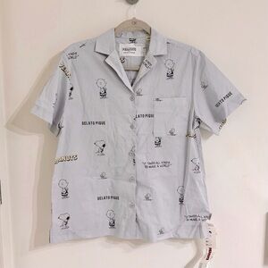 New PEANUTS meets GELATO PIQUE short sleeve pajama top